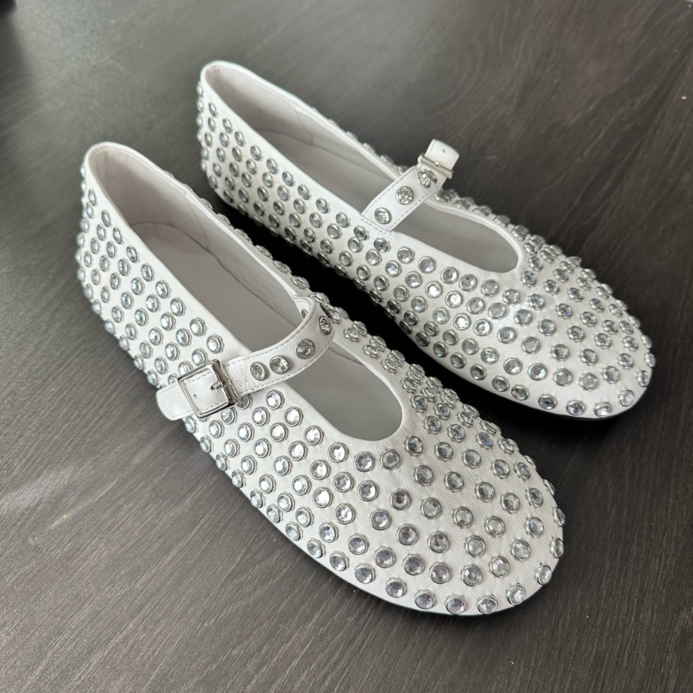Tony Bianco Miami White Nappa Flats